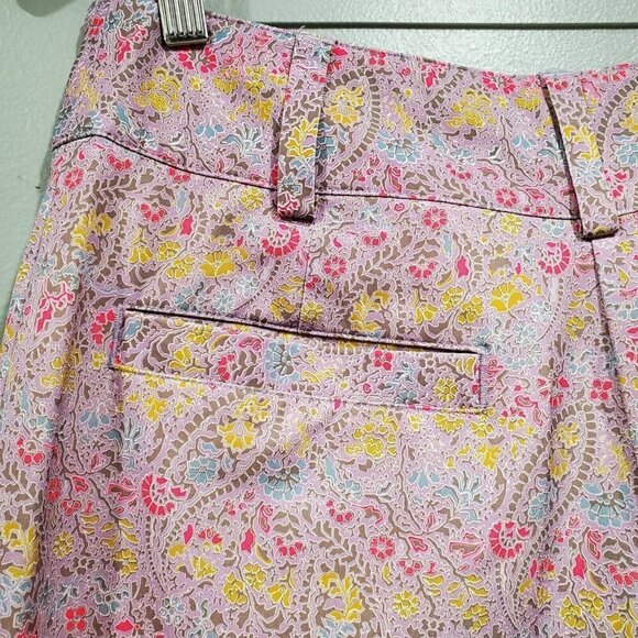Nike Golf Women's Pink Paisley Bermuda Shorts Athletic Sports Pockets Size 4 - Picture 15 of 15